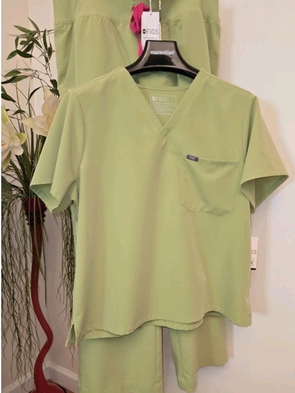 FIGS MATCHA SCRUB Casma TOP XL and IZABEL PANTS XL NWT
